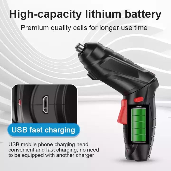Portable Mini Cordless Precision Rechargeable Electric Screwdriver Set