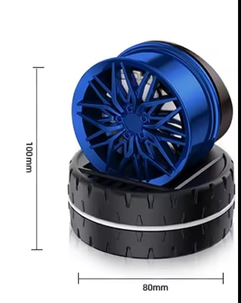Solar Rotating Car Dashboard Air Freshener/Perfume Diffuser | Metal Body & Alloy Wheel Hub Design with Perfume Liquid for Car Interior Decoration Accessories (Standard)