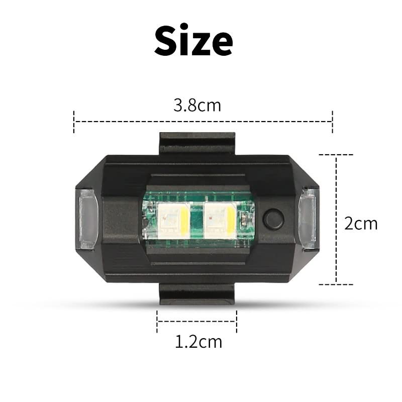 Helmet Bike Bicycle Safety Signal Warning Motorcycle Helmets led LED Helmet Strip Light Aircraft Strobe Exterior (Multicolor) Pack of 1