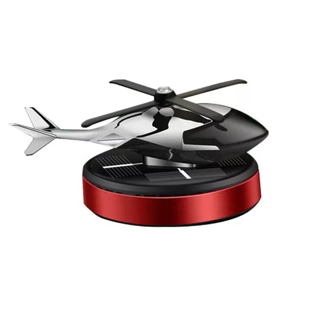 Helicopter Shaped Premium Solar Powered Car Air Freshner Car Dashboard Accessory For All Cars Interior Decoration and Aromatherapy (Random Colors)