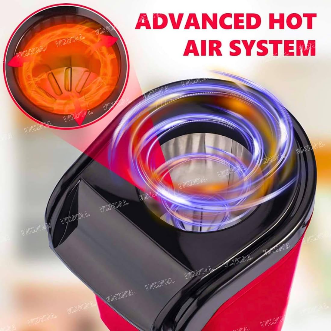 Electric Popcorn Maker Machine with 1200W, No oil needed, Healthy and Delicious Snack for Kids, Adults.Great for Holding Parties in Home