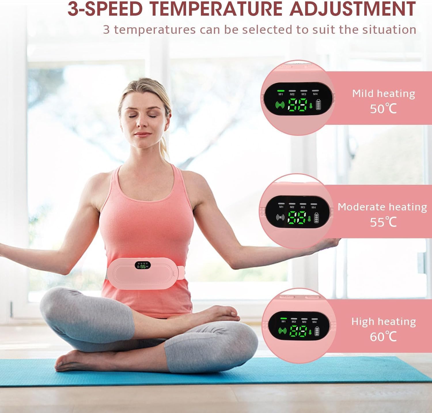 Period Cramp Relief Massager With Heating Pad For Back Pain|Cramp free- Period Cramp Relief Heater & Massager|Works As Periods Pain Relief Products|Periods Cramps Relief Machine।Stomach,Back or Belly Heating Pad for Women & Girl